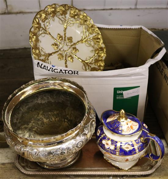 Plated ware, china etc.